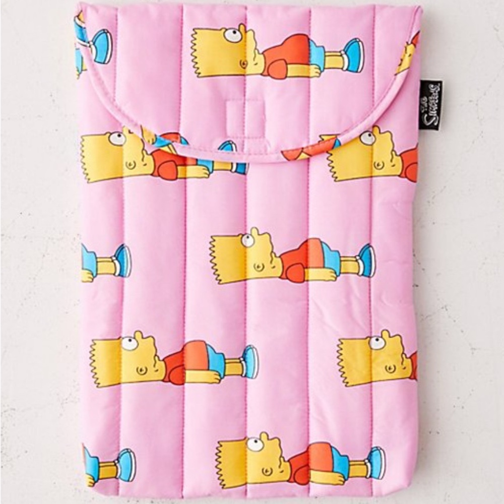 BAGGU Pink Cartoon Print Laptop Case
